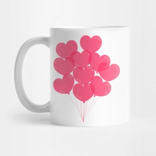 Pink lovely heart balloon Mug